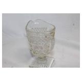 Set of 3 Vintage Glass Sugar Bowls and Creamer