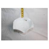 Pair of Westmoreland Milk Glass Compotes with Paneled Grape Design