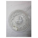 Set of 6 Glass Dessert Plates with Starburst Design