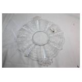 Elegant Patterned Glass Platter with Floral Etchings