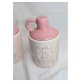 Vintage USA Pink Ceramic Salt and Pepper Shakers Set