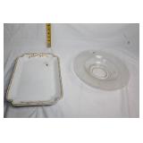 Set of Vintage NY Central Tray and Fostoria Console Bowl