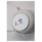 Set of 2 Vintage German Mustache Cups with Floral Patterns