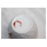 Set of 2 Vintage German Mustache Cups with Floral Patterns