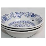 Set of 11 Wedgwood Blue Heritage Dinner and Soup Bowls