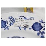 Set of 11 Wedgwood Blue Heritage Dinner and Soup Bowls