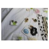 Collection of Assorted Vintage and Costume Jewelry with Accessories