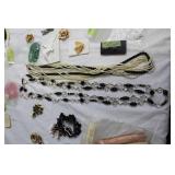 Collection of Assorted Vintage and Costume Jewelry with Accessories