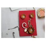 Collection of Assorted Vintage and Costume Jewelry with Accessories