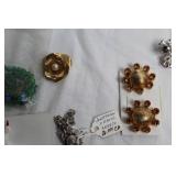 Collection of Assorted Vintage and Costume Jewelry with Accessories