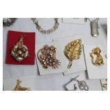 Collection of Assorted Vintage and Costume Jewelry with Accessories