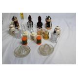 Collection of Vintage Salt and Pepper Shakers with Glass Citrus Juicers