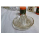 Collection of Vintage Salt and Pepper Shakers with Glass Citrus Juicers