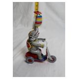 Vintage Tin Elephant Wind-Up Toy on Tricycle