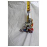 Vintage Tin Elephant Wind-Up Toy on Tricycle