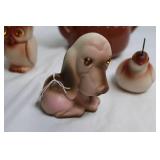 Set of Ceramic Teapot and 3 Animal Figurines