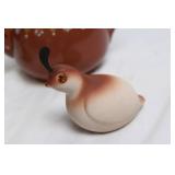 Set of Ceramic Teapot and 3 Animal Figurines