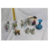 Collection of 7 Vintage Porcelain and Ceramic Decor Pieces