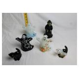 Set of 6 Fenton Handpainted Halloween Figurines