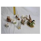 Collection of 8 Animal Figurines Including Duck and Poodle