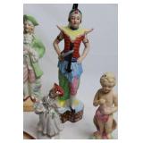 Collection of 10 Vintage Porcelain Figurines and Toby Mugs