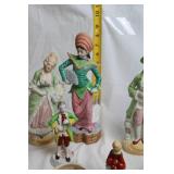 Collection of 10 Vintage Porcelain Figurines and Toby Mugs