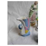 Collection of 10 Vintage Porcelain Figurines and Toby Mugs