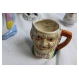 Collection of 10 Vintage Porcelain Figurines and Toby Mugs