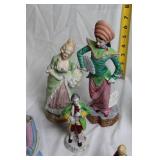 Collection of 10 Vintage Porcelain Figurines and Toby Mugs
