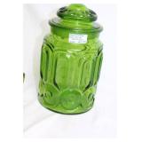 Set of 5 Moon and Star Green Glassware Collection