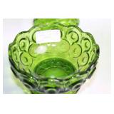 Set of 5 Moon and Star Green Glassware Collection