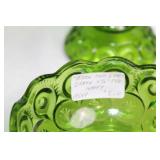 Set of 5 Moon and Star Green Glassware Collection