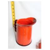 Vintage Metlox Red Rooster Ceramic Serving Set