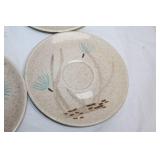 Set of 8 Red Wing Hand-Painted Oven-Proof Saucer Plates