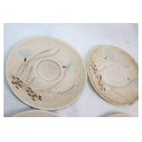 Set of 8 Red Wing Hand-Painted Oven-Proof Saucer Plates