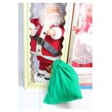 Vintage Rennoc Animated Santa and Mrs. Claus Figures