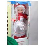 Vintage Rennoc Animated Santa and Mrs. Claus Figures