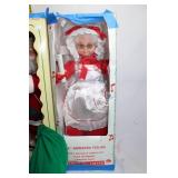 Vintage Rennoc Animated Santa and Mrs. Claus Figures