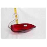 Duncan Miller Ruby Swan Bowl 11.75 Inch