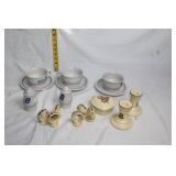 Collection of Pfaltzgraff Yorktowne Tableware and Heart Trinket Box