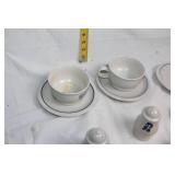 Collection of Pfaltzgraff Yorktowne Tableware and Heart Trinket Box