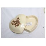 Collection of Pfaltzgraff Yorktowne Tableware and Heart Trinket Box