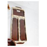 Vintage Brown Pottery Dinnerware and Serving Set