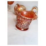 Set of 6 Vintage Carnival Glassware Pieces