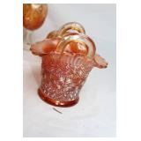 Set of 6 Vintage Carnival Glassware Pieces