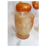 Set of 6 Vintage Carnival Glassware Pieces