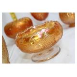 Set of 6 Vintage Carnival Glassware Pieces