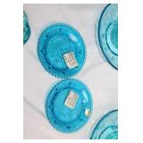 Collection of Vintage Blue Depression Glassware