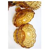 Collection of Vintage Amber Depression Glassware