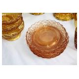 Collection of Vintage Amber Depression Glassware